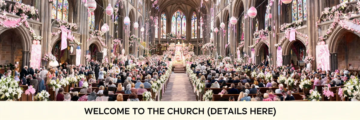 Church easter banner for website