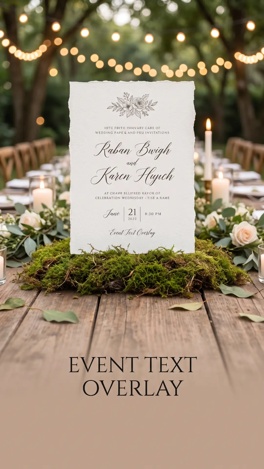 Church event with made invitation