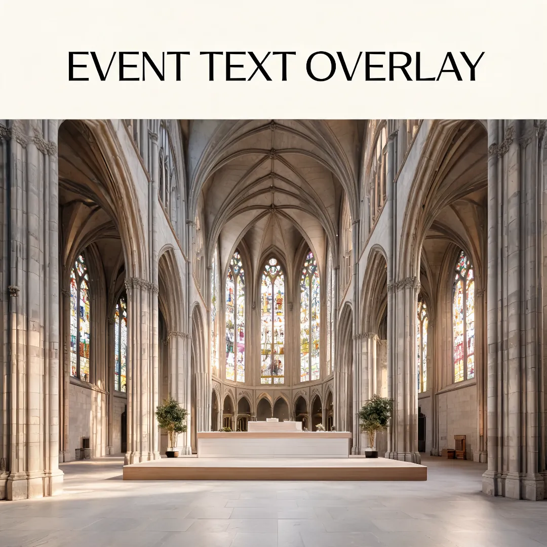 Indoor church event invitation