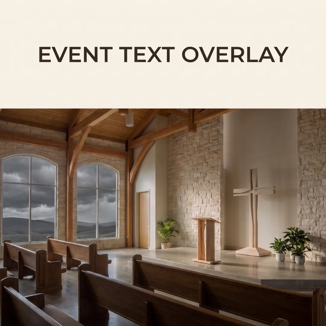 Indoor church event presentation