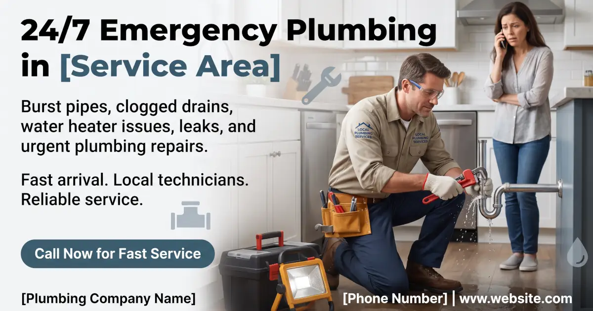Local plumbing advertisement