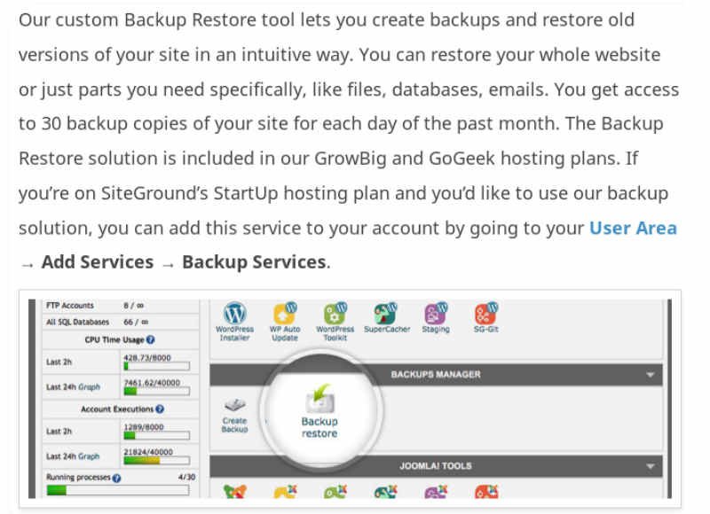 (image: SiteGround backup and restoration.)